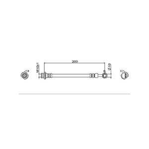 Bromsslang, Bakaxel vänster, På bromsok, nissan qashqai suv ii, 462104EA0E, 46210-4EA0E, 462104EA2E, 46210-4EA2E