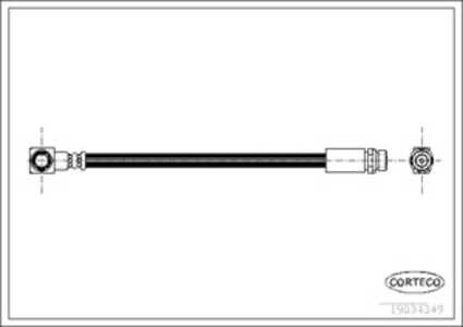 Bromsslang, Bakaxel vänster, ford mondeo turnier ii, 1051093, 1071941, 97BG2C339AA, 97BG2C339AB