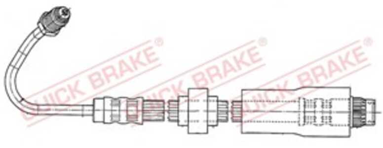 Bromsslang, Bakaxel vänster, renault kangoo, kangoo express, 8200058949