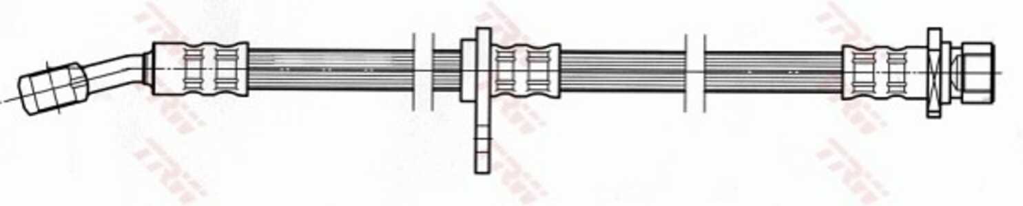 Bromsslang, Bakaxel, Vänster, honda civic coupé vii, civic hatchback vii, civic sedan vii, 01468-S5A-J00, 01468-S5A-J01, 01468-