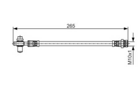 Bromsslang, Bakaxel vänster, audi,seat,skoda,vw, 1K0 611 775 D, 561 611 775, 5C0 611 775 C