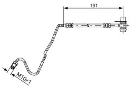 Bromsslang, Bakaxel, Ytter, Bakaxel höger, Höger, seat,skoda,vw, 6Q0 611 764 M, 6Q0 611 764 S, 6R0 611 764 C