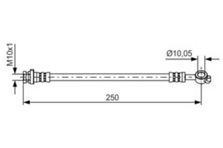 Bromsslang, Bakaxel, Ytter, Höger, nissan qashqai / qashqai +2 i, qashqai / qashqai +2 van i, 46210 JD610