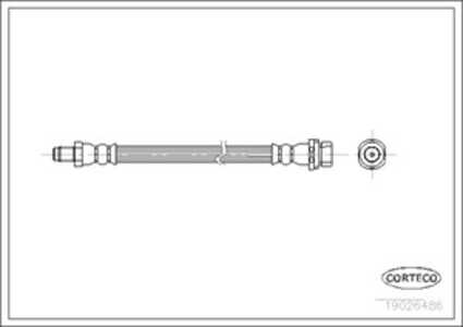 Bromsslang, Bakaxel, Ytter, ford focus i, focus sedan i, focus turnier i, mondeo sedan iii, 1068975