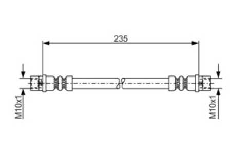 Bromsslang, Bakaxel, Ytter, mercedes-benz,vw, 2D0 611 775 A, 904 428 04 35, A 904 428 04 35