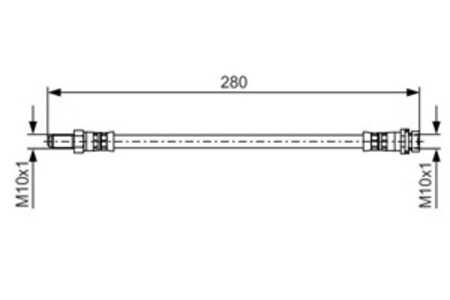 Bromsslang, Bakaxel, Ytter, ford transit buss, transit flak/chassi, transit skåp, transit tourneo buss, 1371521, 1438806, 6C11 