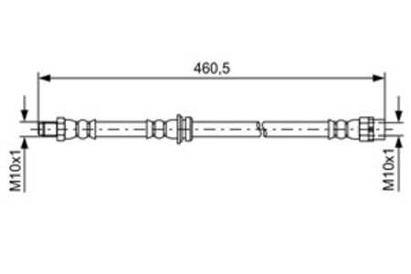 Bromsslang, Bakaxel, Ytter, bmw x5 [e70, f15, f85], x6 [e71, e72, f16, f86], 34 30 6 776 293, 34 30 6 788 437, 34 30 6 853 744,