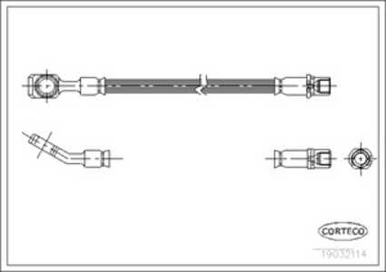 Bromsslang, Bakaxel, opel signum halvkombi, vectra c, vectra c gts, vectra c kombi, saab 9-3, 9-3 kombi, vauxhall signum, vectr