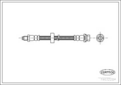 Bromsslang, Bakaxel, ford mondeo iii, mondeo sedan iii, mondeo turnier iii, 1114758, 1117107, 1121635, 1S712282AB, 1S712282AC, 