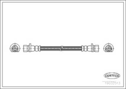 Bromsslang, Bakaxel, honda cr-v i, logo, 01466S07000, 01466S50000