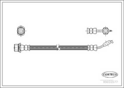 Bromsslang, Bakaxel, toyota avensis, 90080-94178