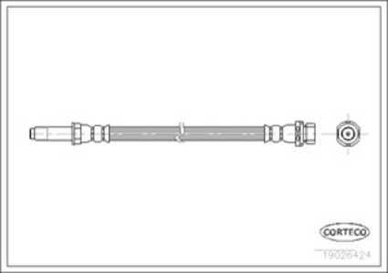 Bromsslang, Bakaxel, ford mondeo turnier i, mondeo turnier ii, 6758587, 93BB2282CA