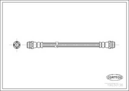 Bromsslang, Bakaxel, audi a2, 8Z0611775A, 8Z0611775B