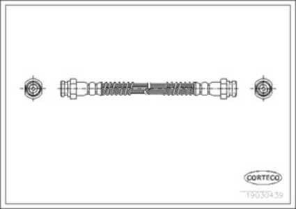 Bromsslang, Bakaxel, mitsubishi pajero i, pajero canvas top i, MB150761