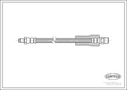 Bromsslang, Bakaxel, audi a8 d2, 4D0611775B