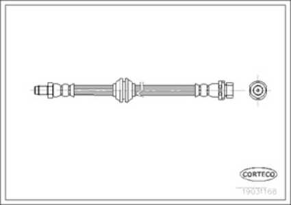 Bromsslang, Bakaxel, ford focus i, focus sedan i, focus turnier i, 1124059