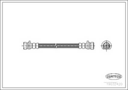 Bromsslang, Bakaxel, honda civic hatchback iv, civic sedan iv, civic shuttle ii, crx ii, 01466SD5020, 46430SD5023, 46430SH3004,