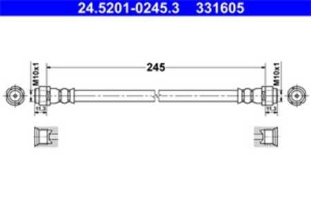 Bromsslang, Bakaxel, chevrolet aveo halvkombi, aveo sedan, cobalt, 95022604