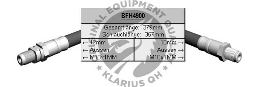 Bromsslang, Bakaxel, ford ka, puma, 1026327, 1042122, 1049324, 97KB2282AA, 97KB2282AB, 97KB2282AC