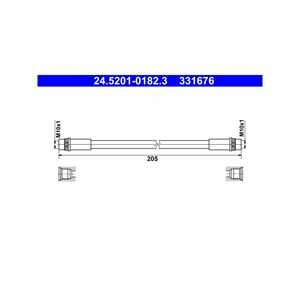 Bromsslang, Bakaxel, renault twingo iii, smart forfour halvkombi, fortwo cabriolet, fortwo coupé, 453 420 00 48, 453 420 62 00,