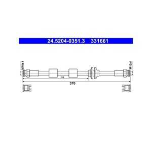 Bromsslang, Bakaxel, opel adam, vauxhall adam, 13356804, 5 62 509