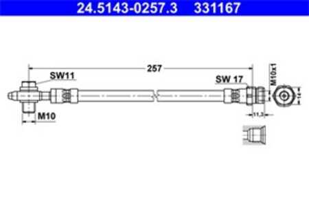 Bromsslang, Bakaxel, audi,seat,vw, 5N0 611 775 A, 5N0 611 775 B, 5N0 611 775