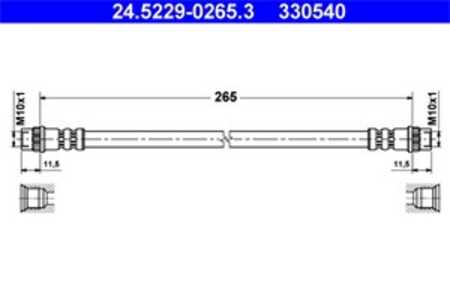 Bromsslang, Bakaxel, citroën,renault, 77 00 804 814, 77 00 834 863, 82 00 052 863, 96 075 425