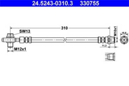 Bromsslang, Bakaxel, audi a6 c5, a6 c5 avant, vw passat b5, passat b5 variant, passat b5.5, passat b5.5 variant, 4B0 611 775 A,