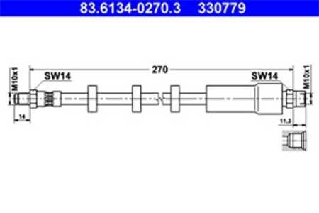 Bromsslang, Bakaxel, volvo 850 kombi, v70 i, 3524397, 9173855, 9209896