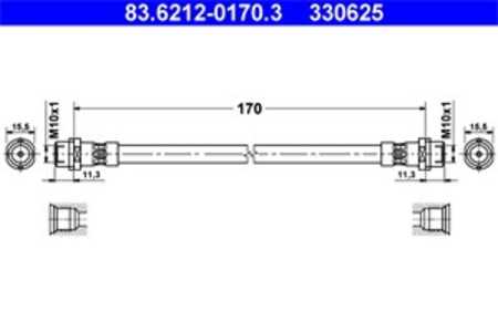 Bromsslang, Bakaxel, audi a6 c5, a6 c5 avant, 4B0 611 775