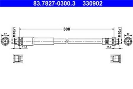 Bromsslang, Bakaxel, ford fiesta v, fiesta van v, mazda 2, 1151027, 1217819, 1426701, 2S61-2282-AD, 2S61-2282-AE, 2S61-2282-AF,