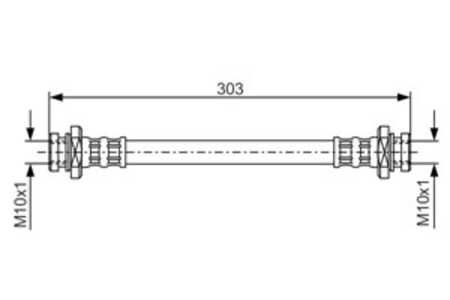 Bromsslang, Bakaxel, subaru justy iii, suzuki ignis ii, wagon r halvkombi, wagon r+ halvkombi, 51570 83E00 000, 51570 83E00, 51