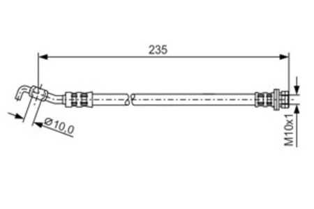 Bromsslang, Bakaxel, toyota corolla verso, 90947 02E84, 90947 W2001