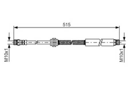 Bromsslang, Bakaxel, vw caddy minibus,  minivan iii, caddy skåp/stor limousine iii, 2K0 611 775 K, 2K0 611 775 L, 2K0 611 775 T