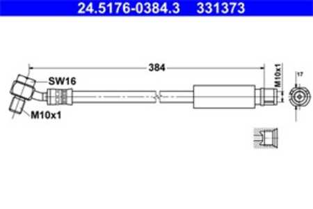 Bromsslang, Bakaxel, chevrolet,opel,saab,vauxhall, 13237788, 13327446, 20912242, 20912243, 5 62 113, 5 62 147, 5 62 229, 5 62 2