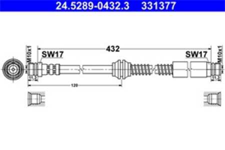 Bromsslang, Bakaxel, vw, 2K3 611 775 A, 2K3 611 775 D, 2K3 611 775 F, 2K3 611 775 G, 2K3 611 775 J, 2K5 611 775 G, 2K5 611 775 P