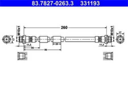 Bromsslang, Bakaxel, ford b-max, b-max van, fiesta vi, fiesta sedan, fiesta van vi, 1514244, 1525684, 1540178, 1554797, 1718850