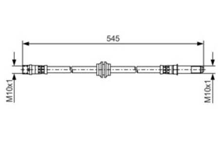 Bromsslang, Bakaxel, mercedes-benz sprinter 3, 5-t buss [b906], sprinter 3, 5-t flak/chassi [b906], sprinter 3, 5-t skåp [b906]