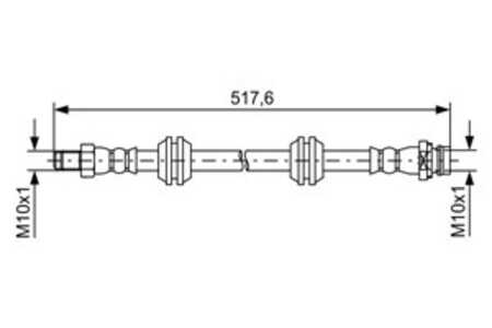 Bromsslang, Bakaxel, land rover freelander 2, freelander 2 van, LR 001037, LR 008149