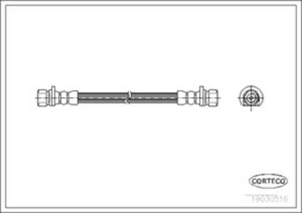 Bromsslang, Bakaxel, honda civic coupé v, civic hatchback v, civic sedan v, crx i, crx iii, 01466SR3020, 01466SR3030, 46430SB20