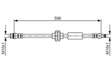 Bromsslang, Bakaxel, opel movano b buss, movano b flak/chassi, movano b skåp, vauxhall movano mk ii, 4406251, 95513855