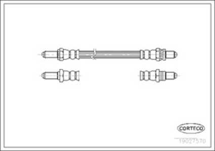 Bromsslang, Bakaxel, ford courier pick-up, fiesta skåp/stor limousine, 1018615, 6594478, 6643690, 92FB2282AD, 92FB2282AE, 96FB2