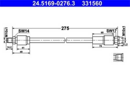 Bromsslang, Bakaxel, bmw x3 [f25], x4 [f26], 34 30 6 797 527