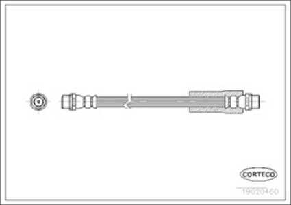 Bromsslang, Fram, Framaxel, Fordonssida, audi 80 b3 sedan, 80 b4 avant, 80 b4 sedan, 90 b3, cabriolet b3, coupe b3, quattro, 89