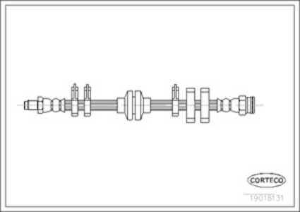 Bromsslang, Fram, Framaxel, Höger, Vänster, fiat tempra, tempra s.w., tipo, lancia dedra, dedra sw, delta ii, 7609087, 7655156,