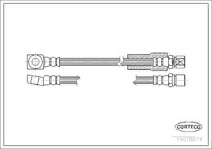 Bromsslang, Fram, Framaxel, Höger, opel,saab,vauxhall, -, 4241444, 562345, 562350, 562358, 90235568, 90374106, 90468319