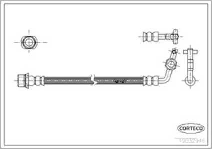 Bromsslang, Fram, Framaxel, På hjulsidan, Tvåsidig, toyota land cruiser 100, land cruiser 80, 9094702714, 9094702A16