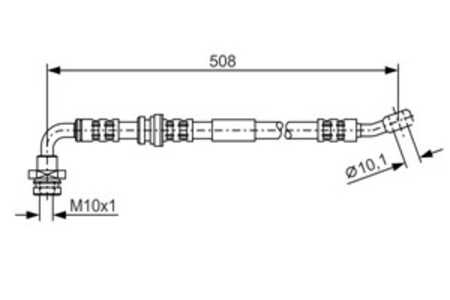 Bromsslang, Fram, framaxel vänster, Vänster, suzuki jimny terrängbil täckt, jimny terrängbil öppen, 51550 81A00 000, 51550-81A00