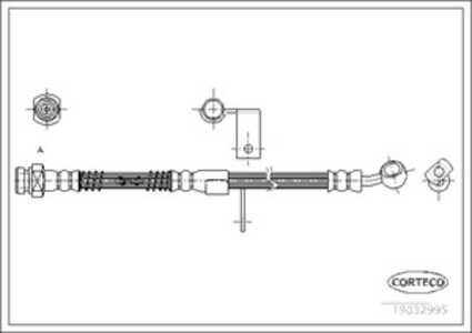 Bromsslang, Fram, Framaxel, Vänster, hyundai accent ii, accent sedan ii, 5873125000