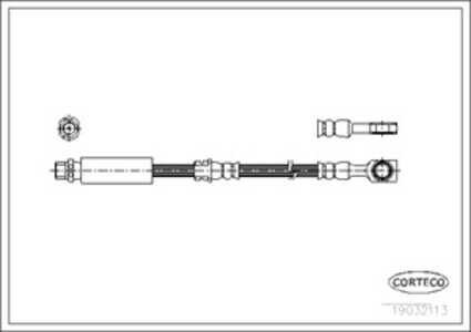 Bromsslang, Fram, Framaxel, opel,saab,vauxhall, 24436541, 5562203